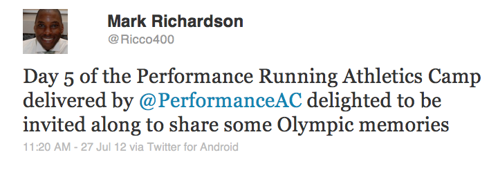 Tweet - @PerformanceAC